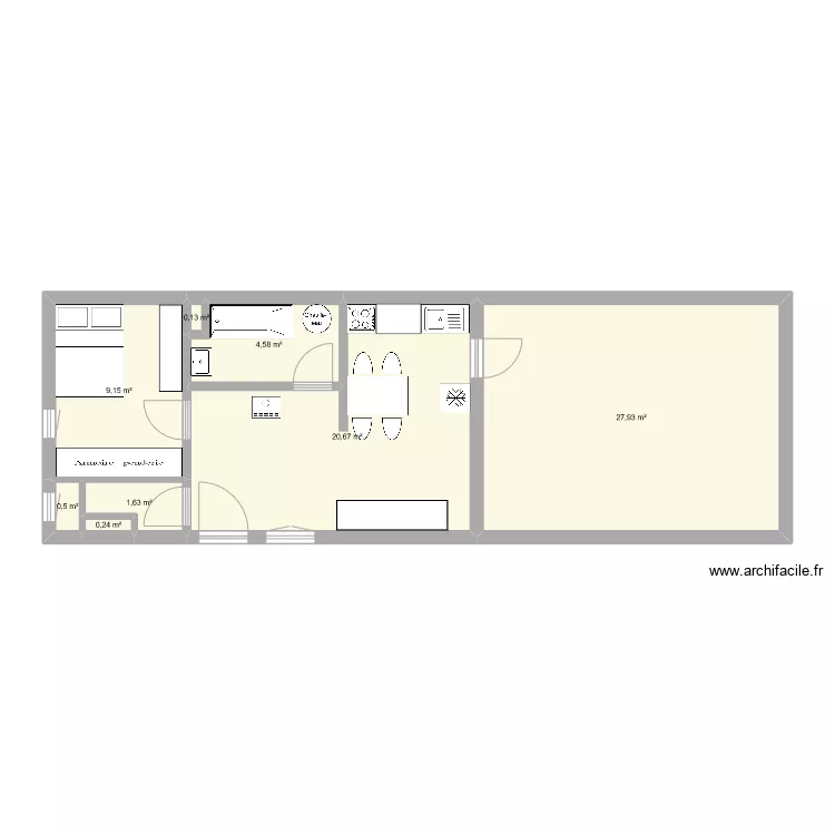 MAISON POTENTIELLE E1. Plan de 