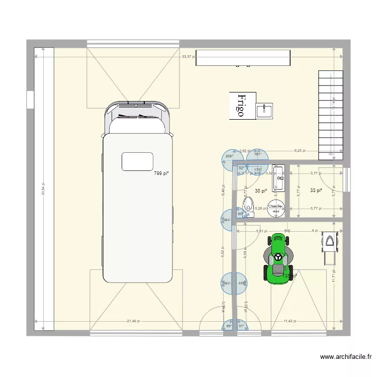 Garage Rang. Plan de 