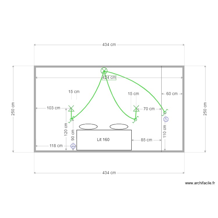 Lit. Plan de 0 pièce et 0 m2