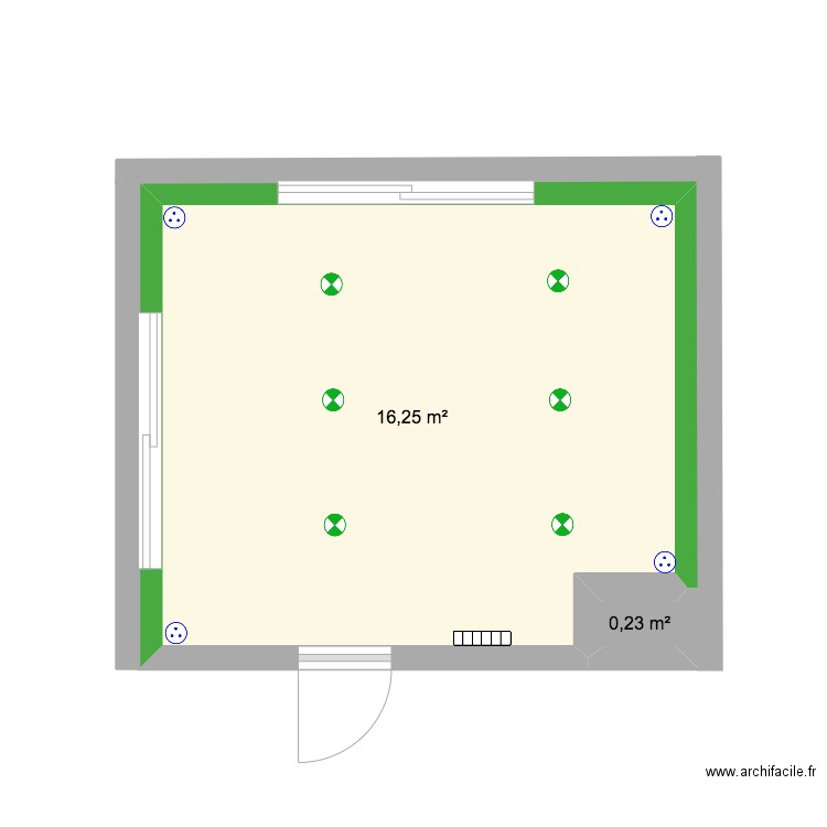 DIDIER. Plan de 2 pièces et 16 m2