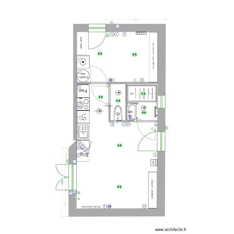 PLAN 2PIECES OUEST EAU ELEC. Plan de 0 pièce et 0 m2