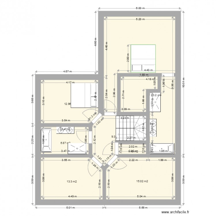 Projet 5 Haut Brouillon. Plan de 0 pièce et 0 m2