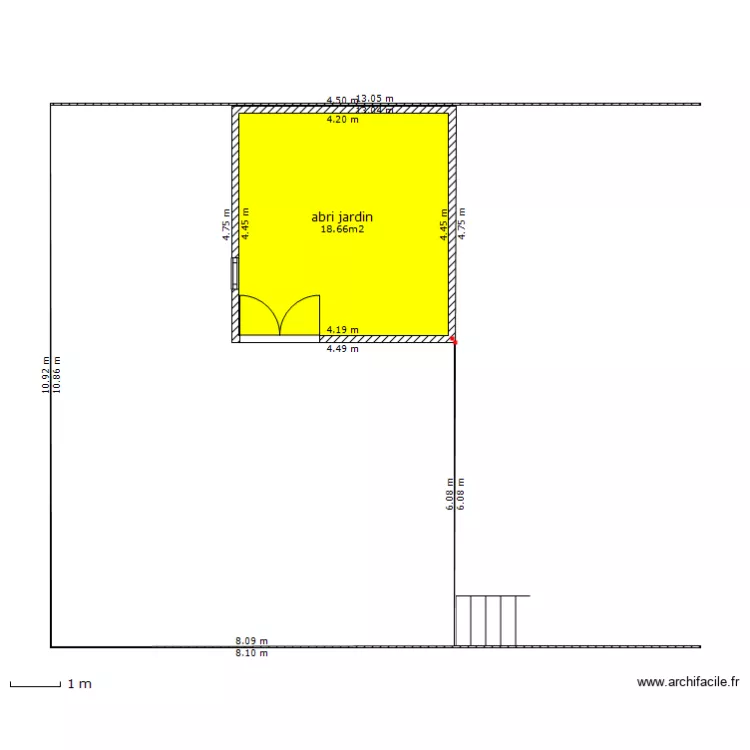 abri de jardin. Plan de 