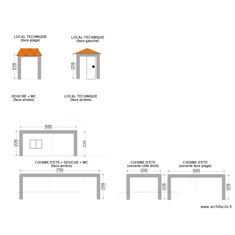 POOL HOUSE complet v2. Plan de 0 pièce et 0 m2