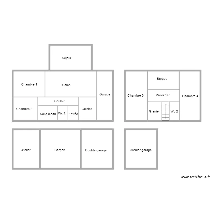 LOCTUDY VEY. Plan de 