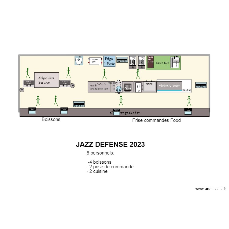 JAZZ 23. Plan de 1 pièce et 29 m2