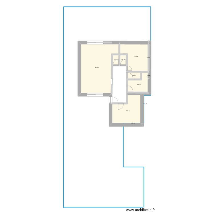 15BSD. Plan de 11 pièces et 76 m2