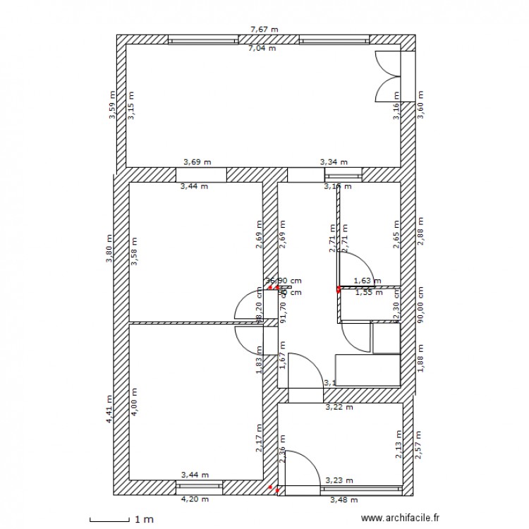 plan avec extension arriere et modifs2. Plan de 0 pièce et 0 m2