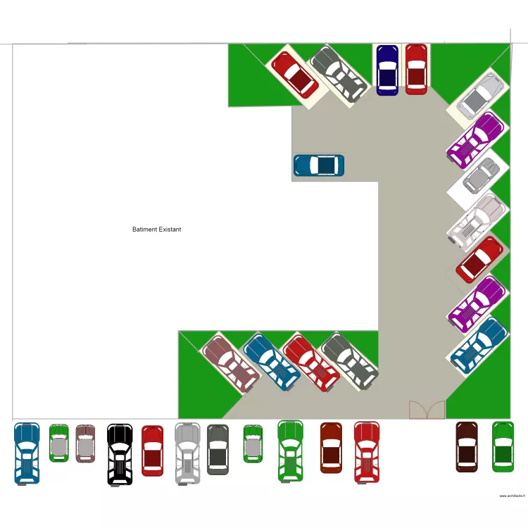 parking parcelle Rutake. Plan de 