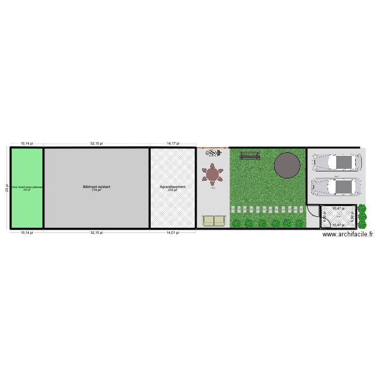 Plan maison. Plan de 4 pièces et 131 m2