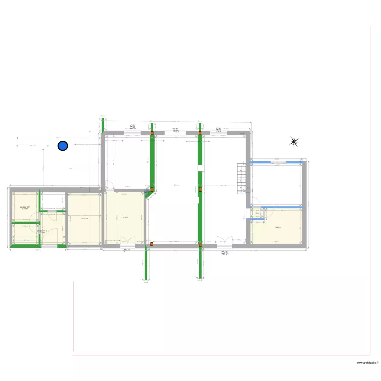r&eacute;flexion  3 appartements  dans &eacute;curie. Plan de 