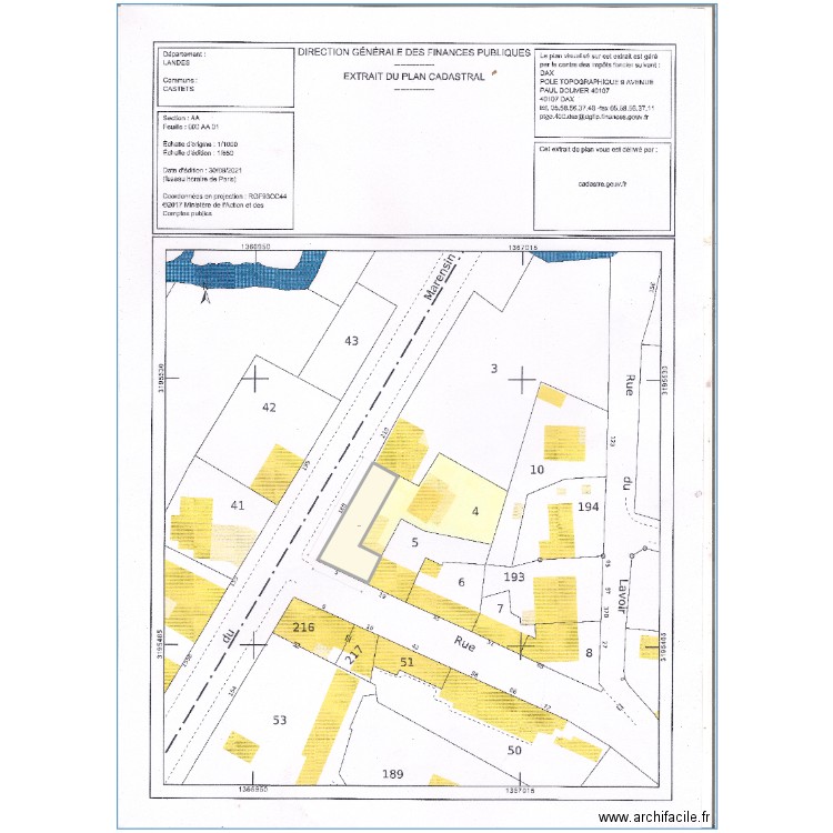 massec. Plan de 0 pièce et 0 m2