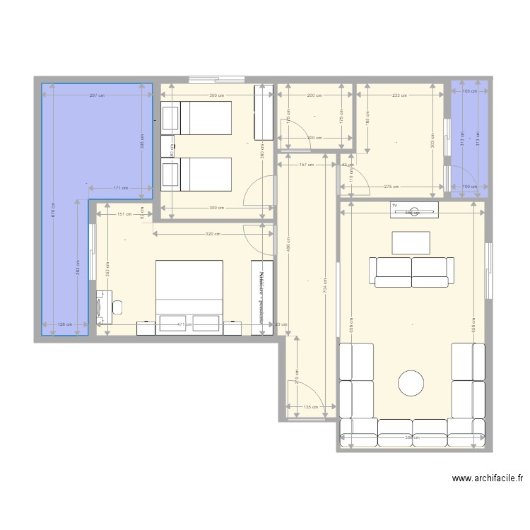 plan appartement. Plan de 0 pièce et 0 m2