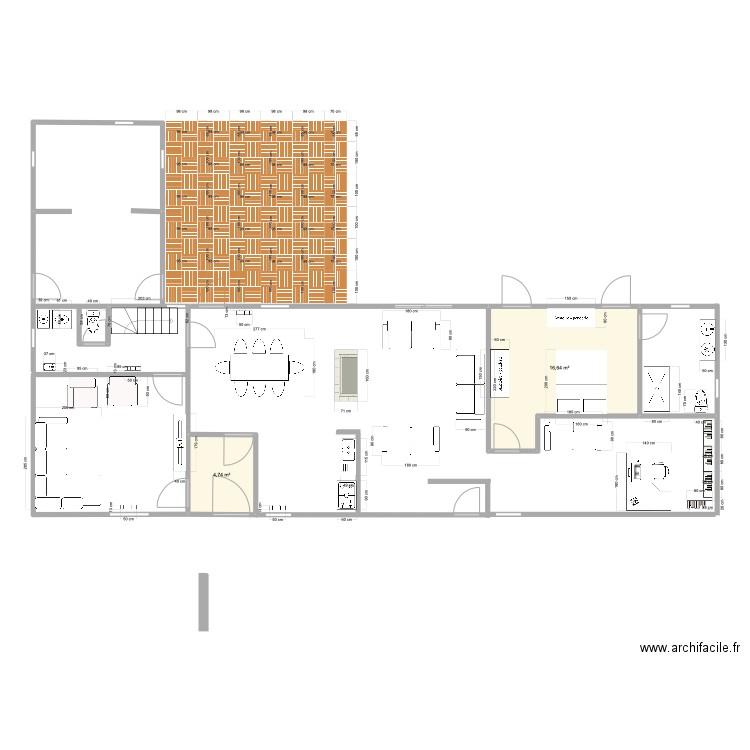 maison_14. Plan de 2 pièces et 21 m2