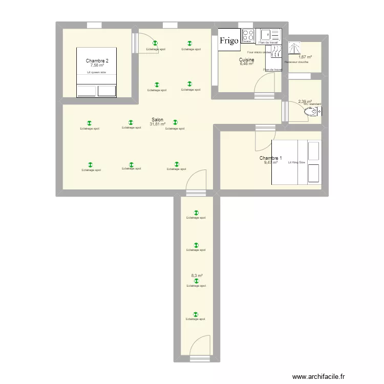 Plan 418 spot. Plan de 