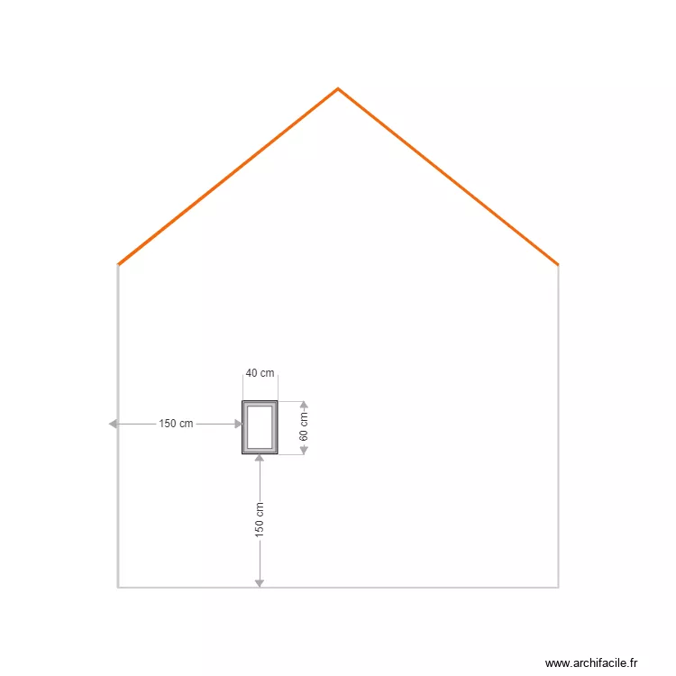 pignon buanderie. Plan de 