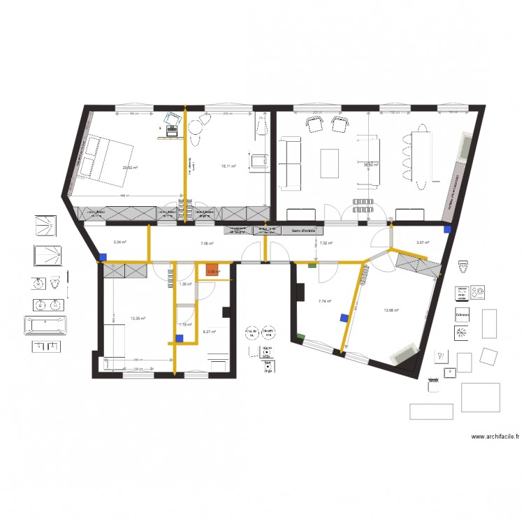 plan projet chateau neuilly PROJET 1. Plan de 0 pièce et 0 m2
