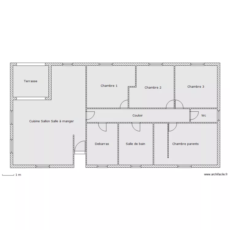 maison 150m2. Plan de 