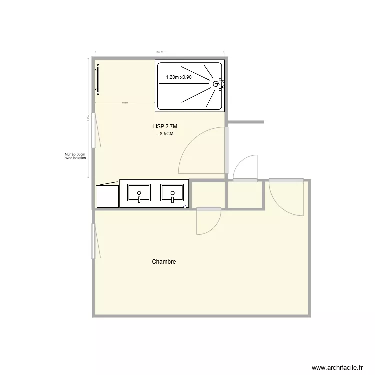 DAGONEAU Existant. Plan de 