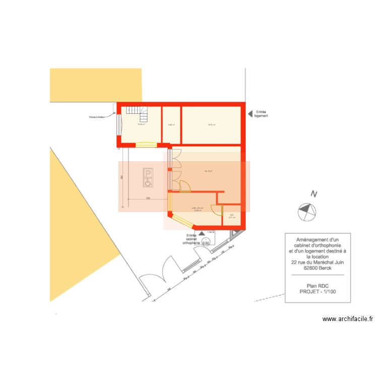 bureau. Plan de 0 pièce et 0 m2