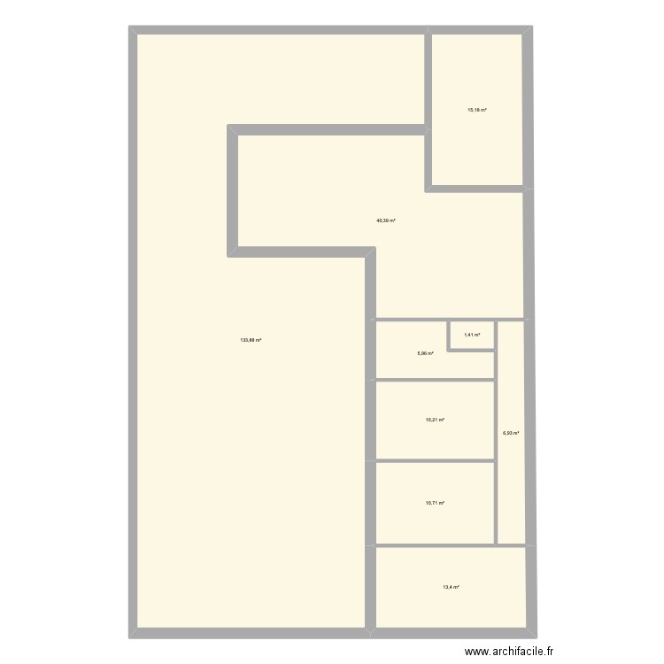 Jean de la fontaine. Plan de 9 pièces et 238 m2