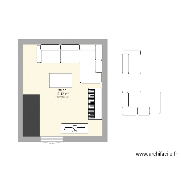 salon. Plan de 0 pièce et 0 m2