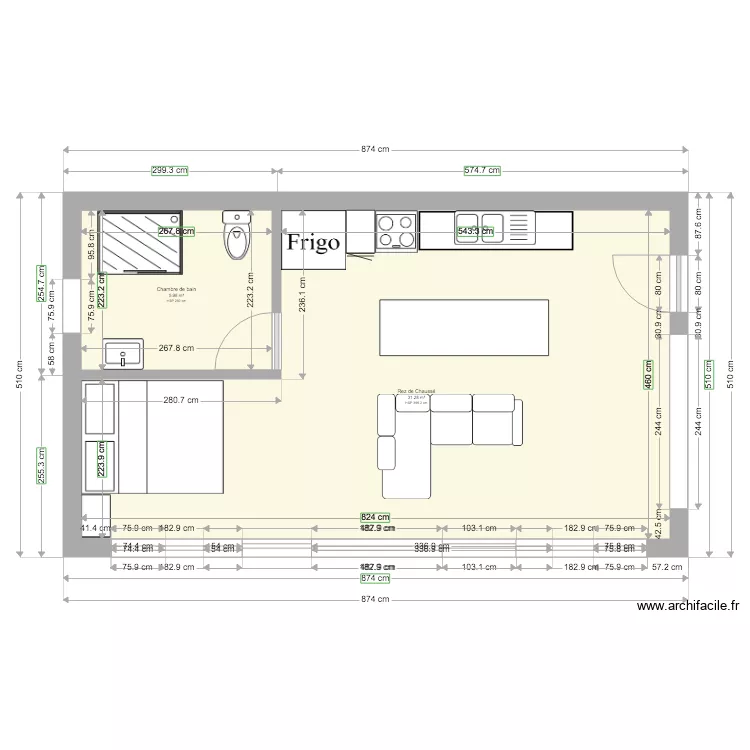 chalet. Plan de 