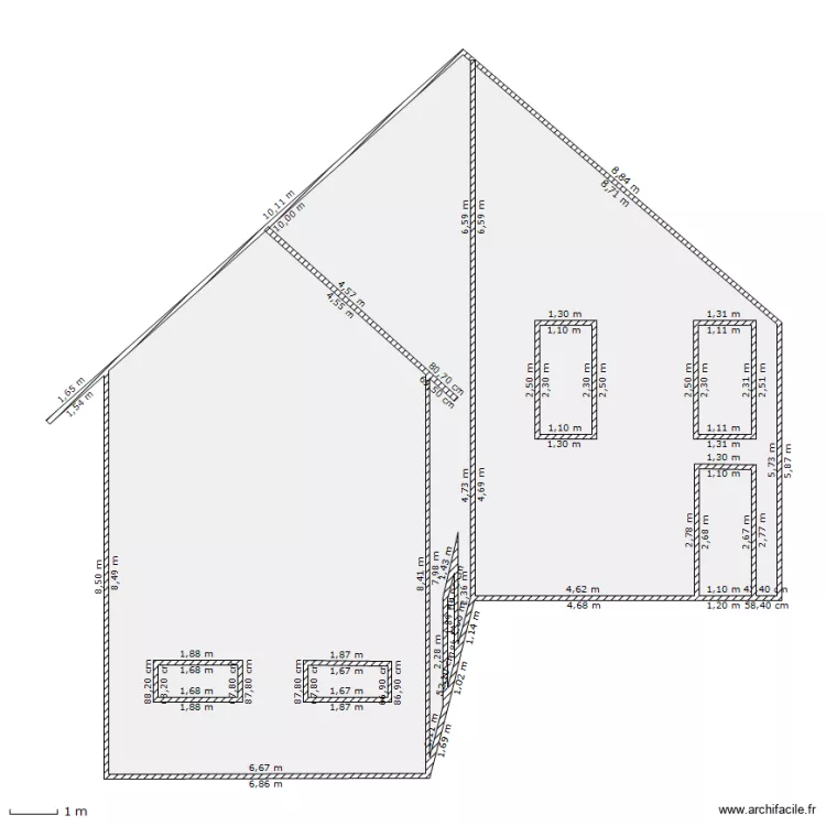 Façade Ouest. Plan de Façade Ouest. Plan de