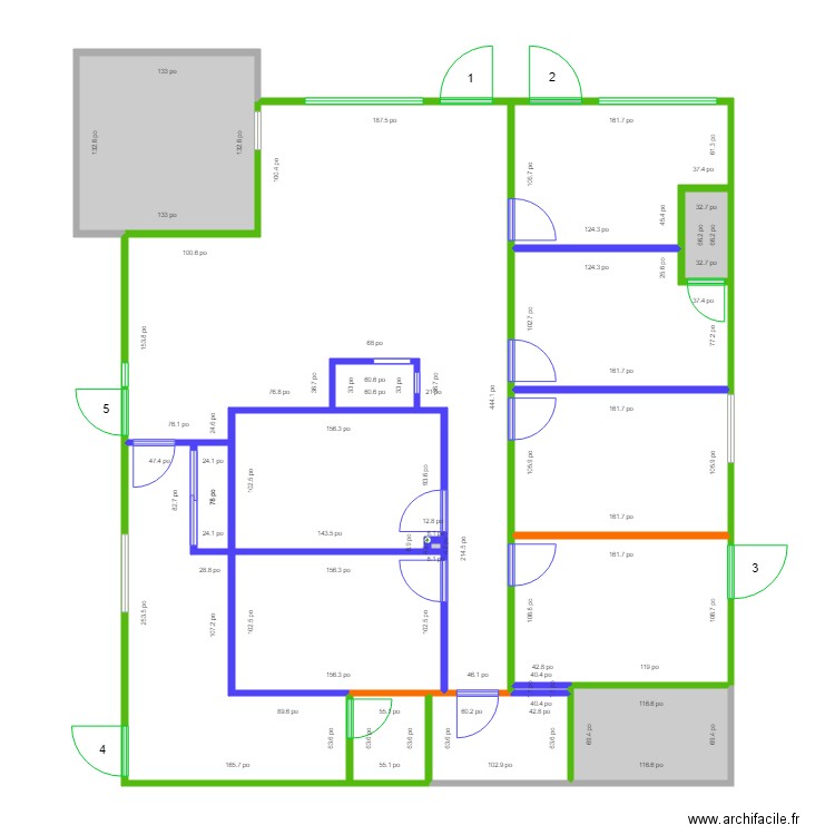 Clinique CK plan mesures. Plan de 0 pièce et 0 m2