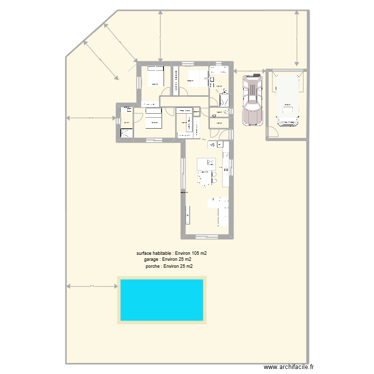 projet 2 MAISONS GEVA. Plan de 13 pièces et 887 m2