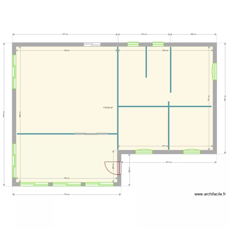 Montmaur Murs+ouvertures. Plan de 