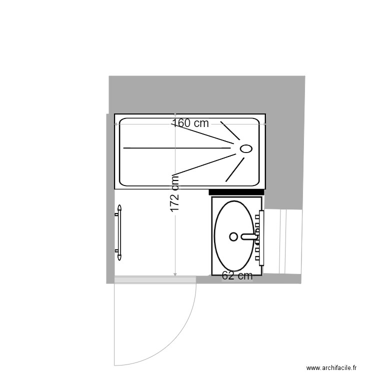 bastide SDB CH Blanc Neige. Plan de 0 pièce et 0 m2