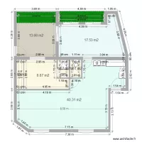 Plan T2 et T1 r&eacute;unis Duf