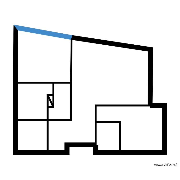 ADH. Plan de 9 pièces et 59 m2