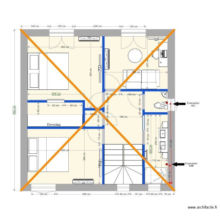 ETAGE. Plan de 0 pièce et 0 m2