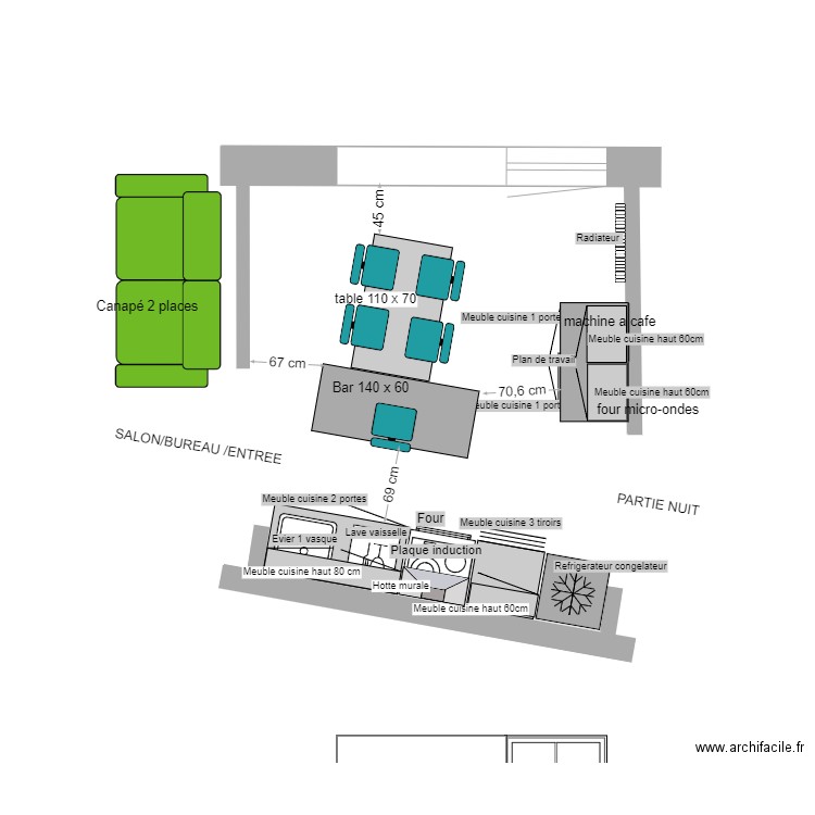 LORIS aménagement cuisine. Plan de 0 pièce et 0 m2