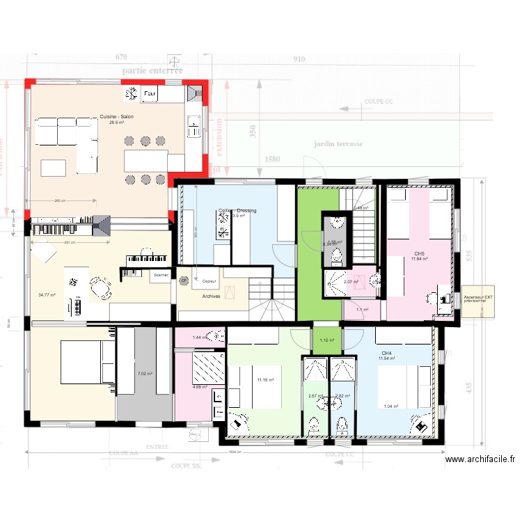 RdC V9 et Etage V4. Plan de 0 pièce et 0 m2