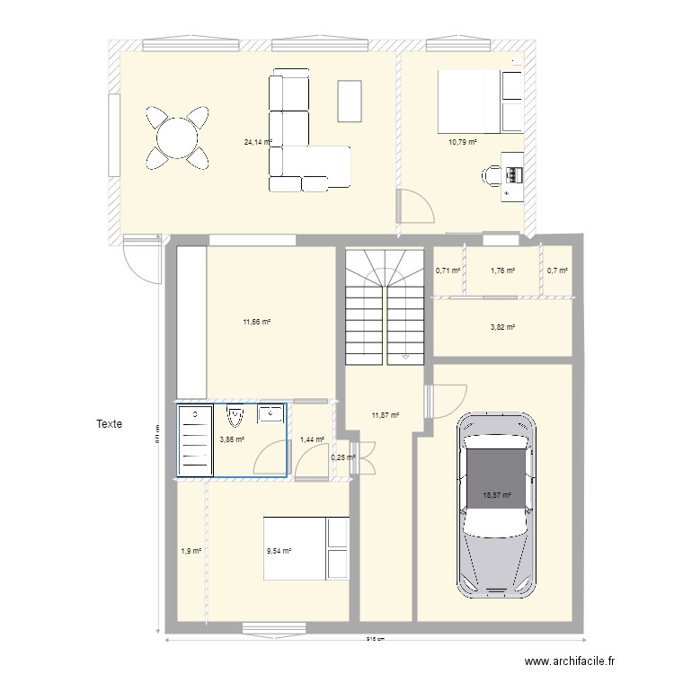 1 Kerentrech. Plan de 37 pièces et 237 m2