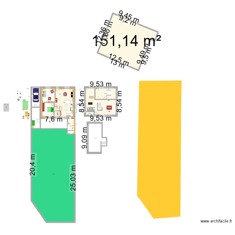 Maison Bressuire - cuisine option 3. Plan de 11 pièces et 531 m2