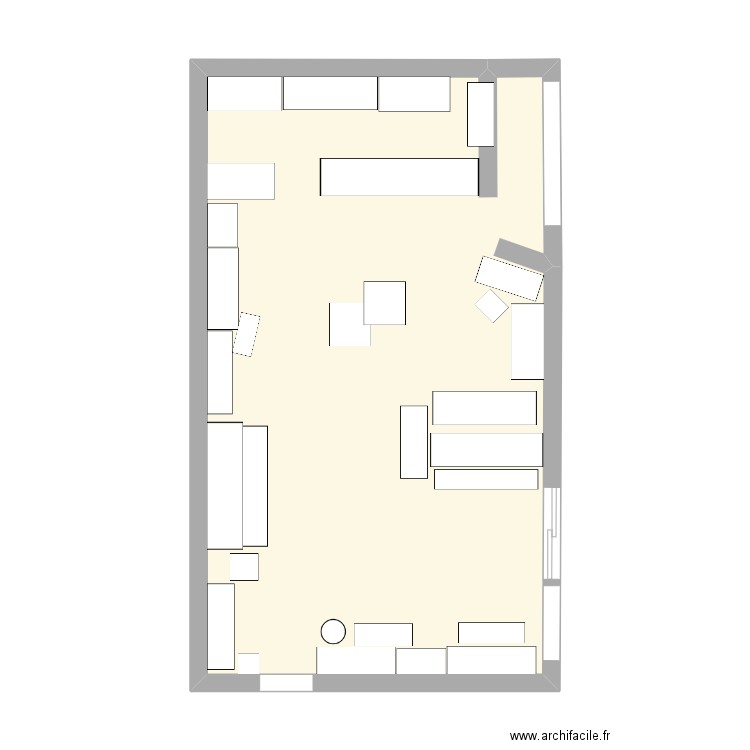 plan magasin verson, marine b. Plan de 1 pièce et 44 m2