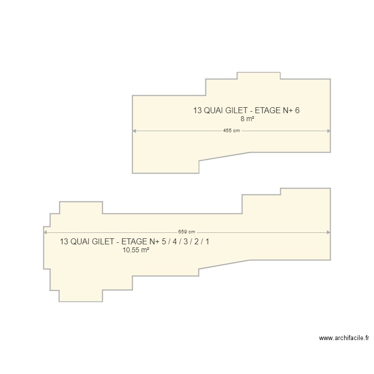 PALIER ETAGE 13 QUAI GILET. Plan de 0 pièce et 0 m2