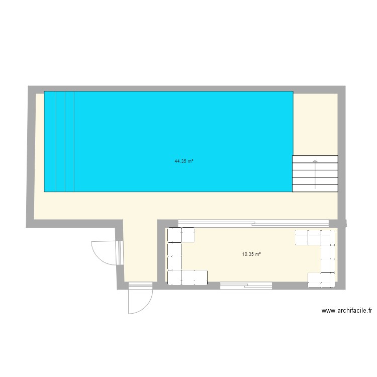 piscine tombeur. Plan de 0 pièce et 0 m2