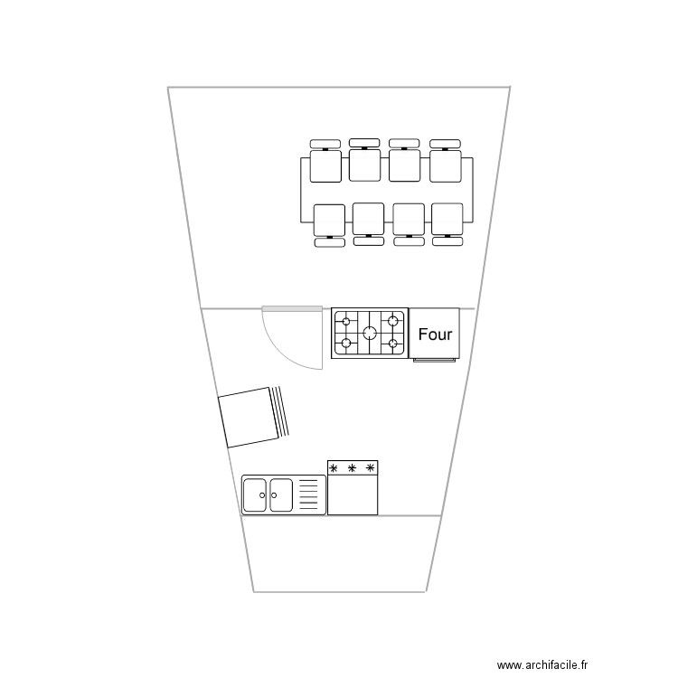 Cuisine. Plan de 0 pièce et 0 m2