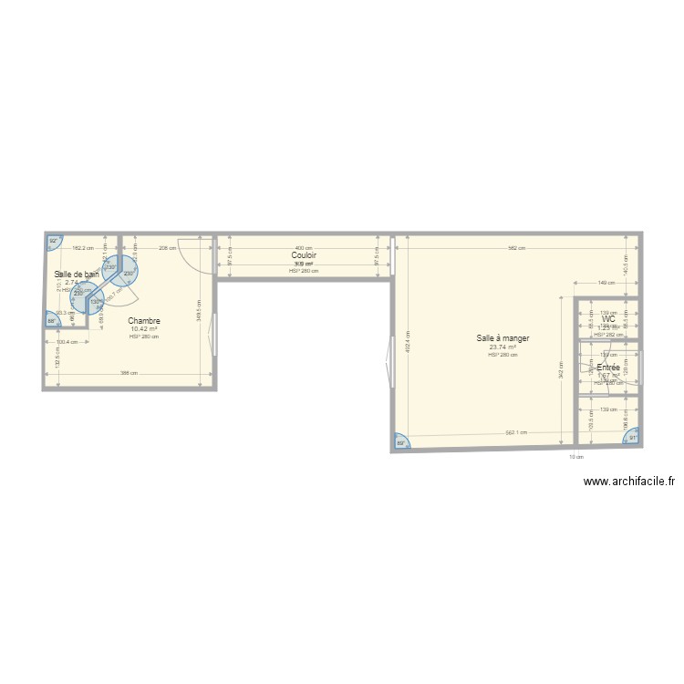 7 VENELLE DU TEMPLE. Plan de 6 pièces et 44 m2