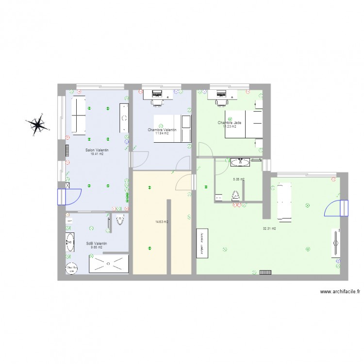 Californie Bas de Villa 2. Plan de 0 pièce et 0 m2
