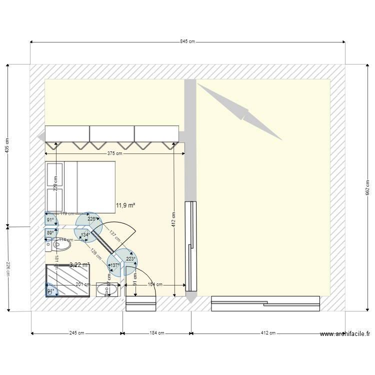 combles ouest. Plan de 0 pièce et 0 m2