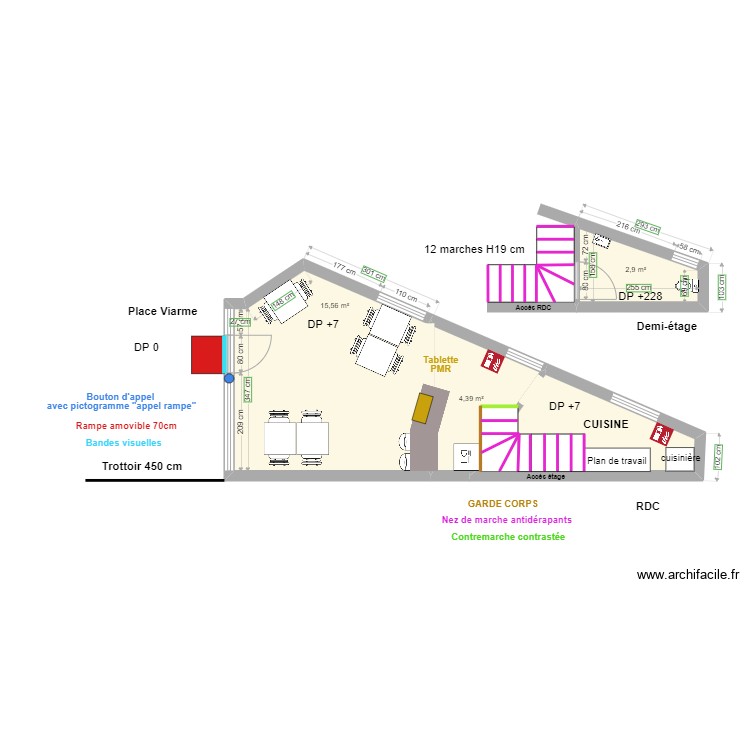 NEUBAR/BREZILIENNE apr&egrave;s travaux. Plan de 0 pièce et 0 m2