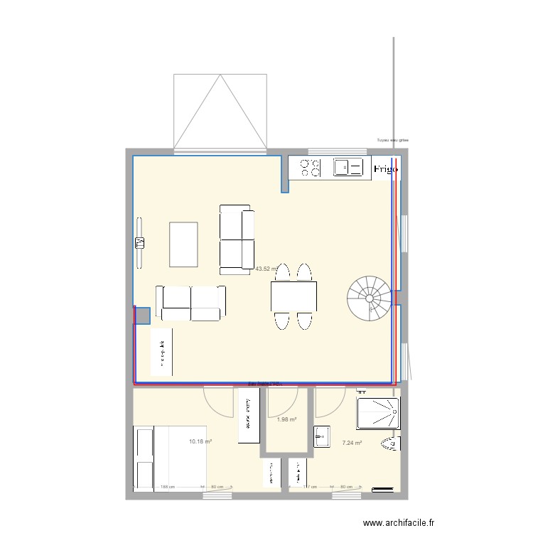Gites final 7 plomberie. Plan de 0 pièce et 0 m2