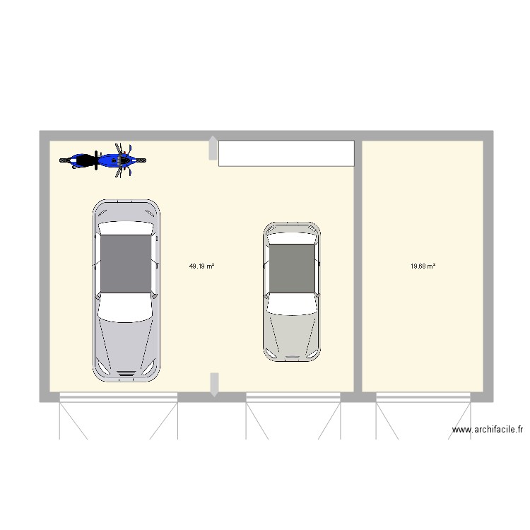 Garage double et 1 box. Plan de 0 pièce et 0 m2