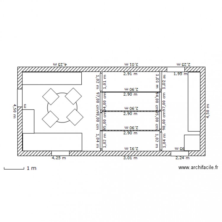 bureau. Plan de 0 pièce et 0 m2